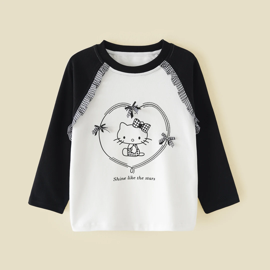 女童早秋上衣春秋洋气儿童长袖T恤宽松女中大童秋装T恤MYMQ1108
