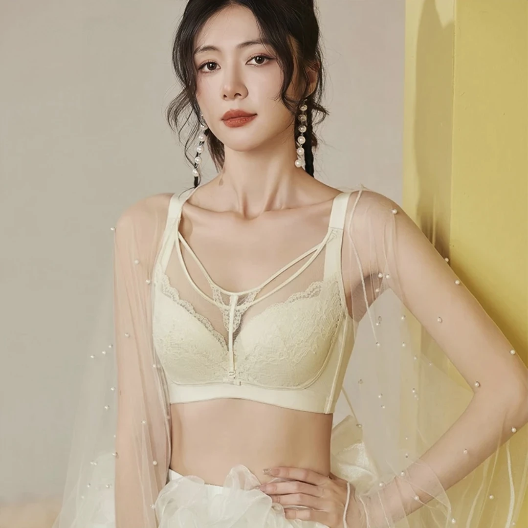 抹胸调整型大胸显小胸内衣女全罩杯夏季薄款收副乳聚拢防下垂文胸