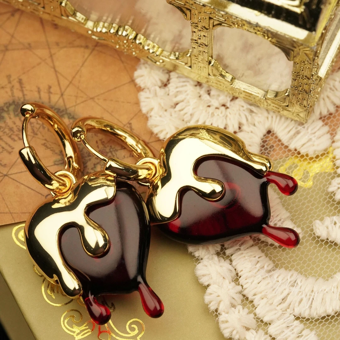 铜合金耳饰 【10016】娇艳耳扣简约气质复古精致小众优雅