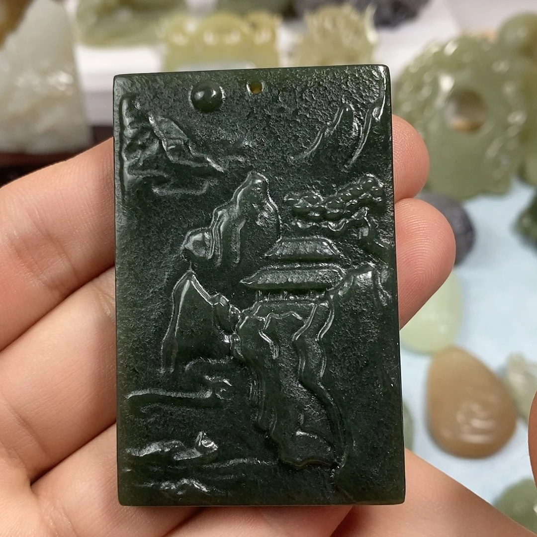 和田玉未镶嵌挂件