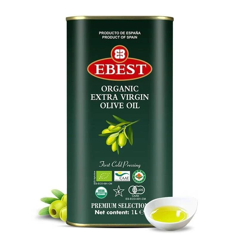 易贝斯特有机特级初榨橄榄油1L/瓶