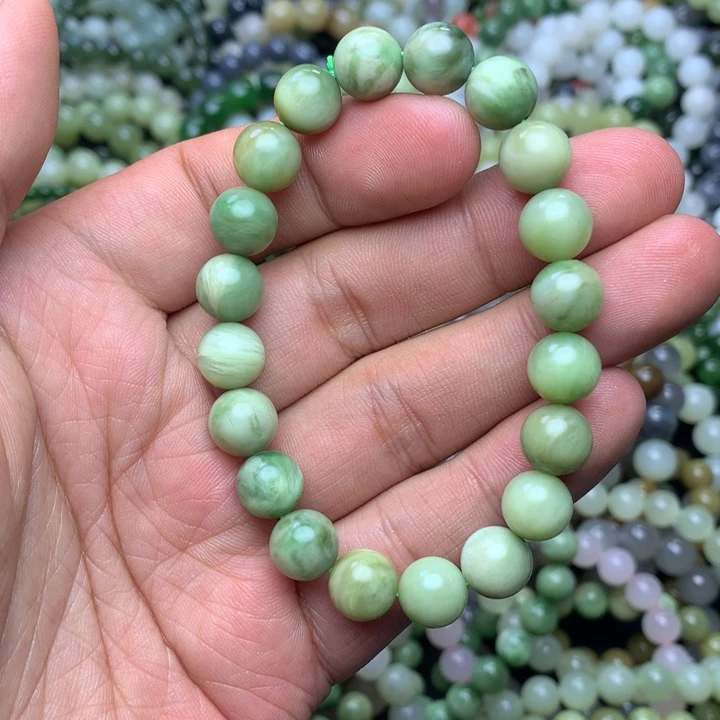 和田玉未镶嵌手串黑羊洞福利款 货中