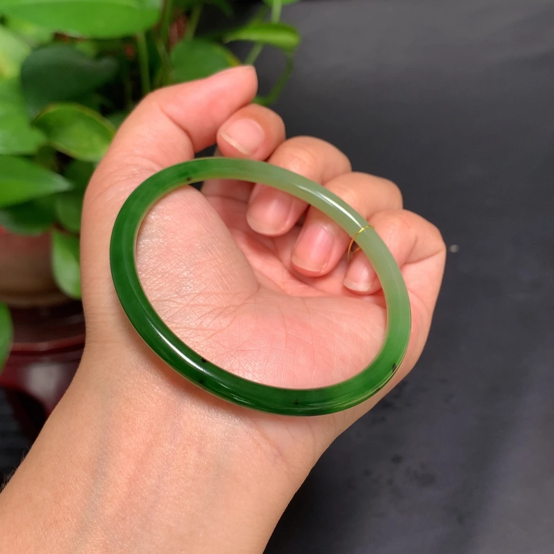 和田玉手镯未镶嵌静***～59