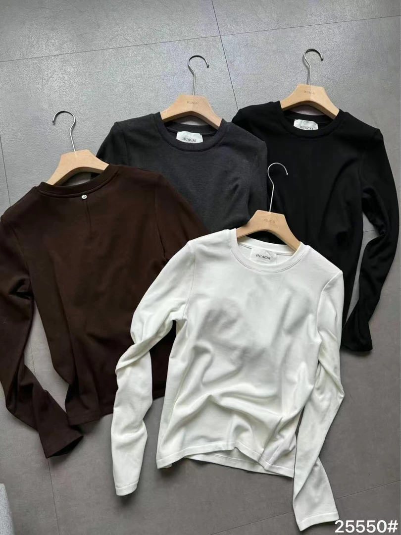 【欧尼家】秋冬~HUACAI加绒圆领简T(25550) 衣长54