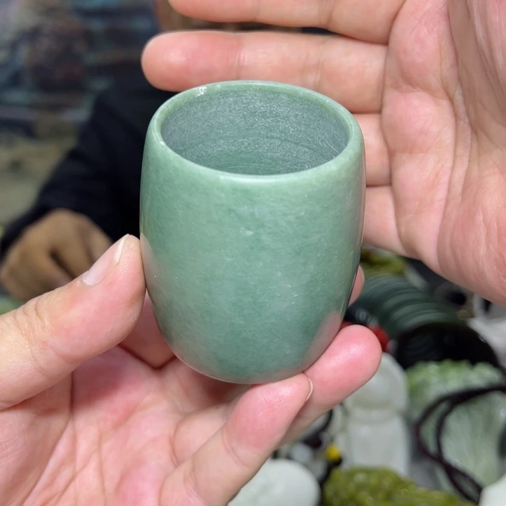 蛇纹石玉水杯多样性发货未镶嵌