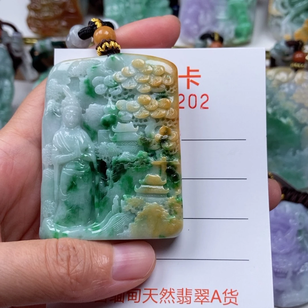 翡翠未镶嵌颈饰吊坠