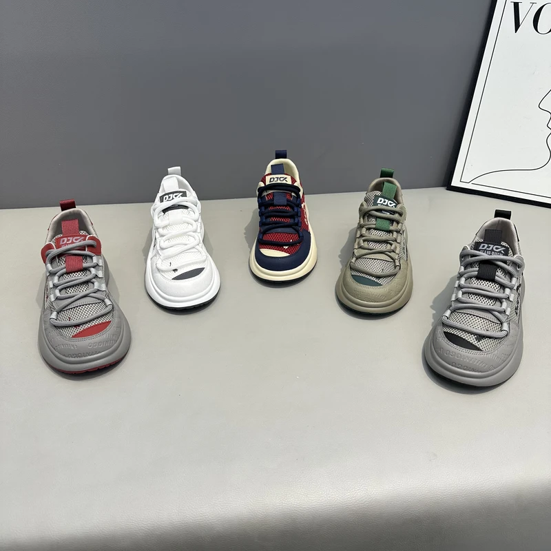 DJ夏季薄款防滑厚底减震系带时尚休闲鞋城市运动风