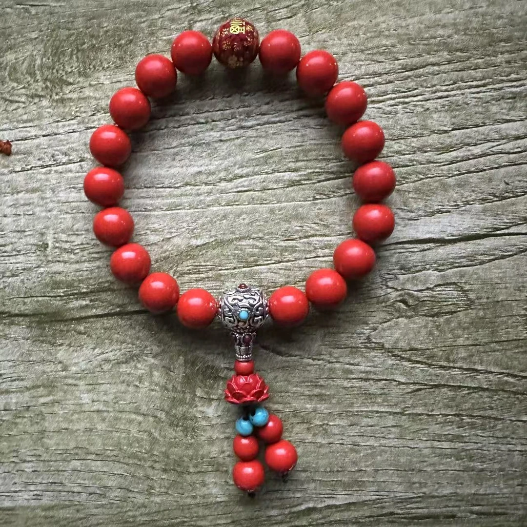 天然辰砂精选精品专属链接饰品 莲花带福手持