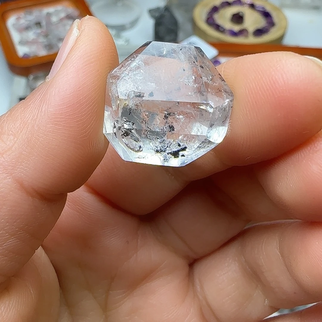 水晶未镶嵌珠宝半成品流沙