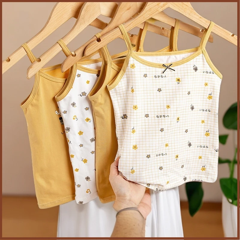 宝宝纯棉吊带背心无袖内穿儿童打底衫背心女童儿童夏季薄款背心