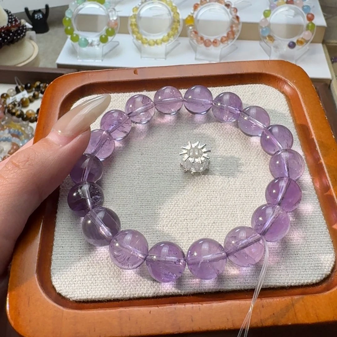 水晶手串未镶嵌紫水晶