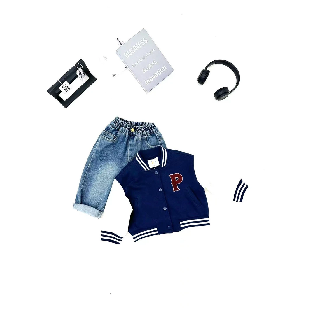 WT310 韩版 毛巾绣小熊棒球服