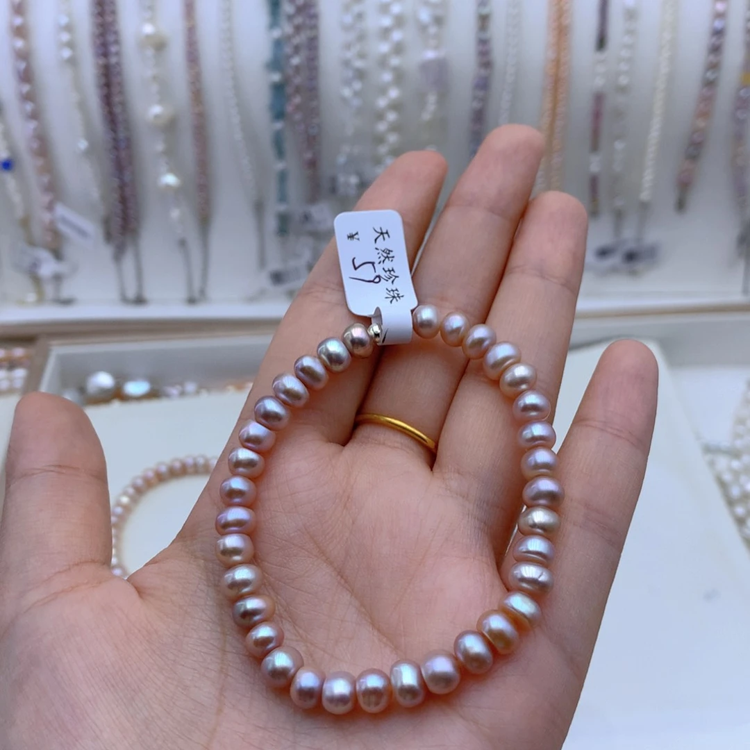 淡水珍珠银S925镶嵌颈饰