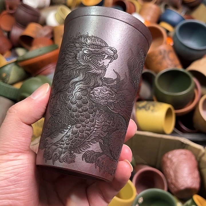 紫砂茶杯全手工紫砂主人杯