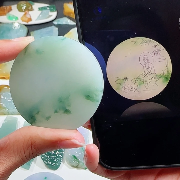 定制翡翠未镶嵌翡翠挂件