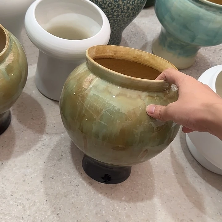 白泥花盆正品有孔