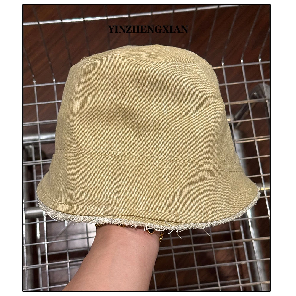 尹政贤 宽檐盆帽春夏休闲风男女渔夫帽帽子遮阳帽牛仔帽夏季百搭