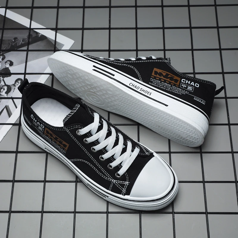 男鞋2025春季透气新款平跟超轻防滑潮流板鞋百搭休闲运动鞋