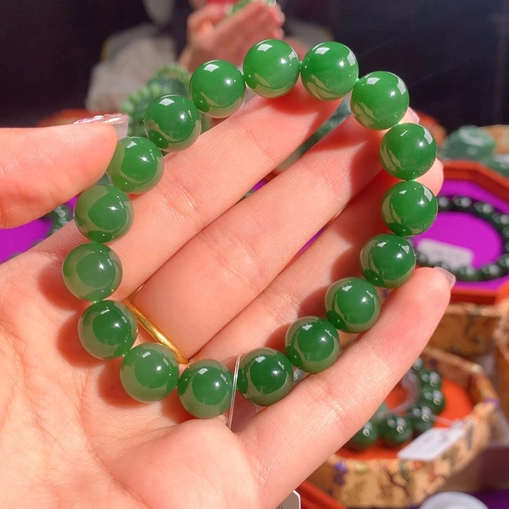 手链未镶嵌和田玉（碧玉）