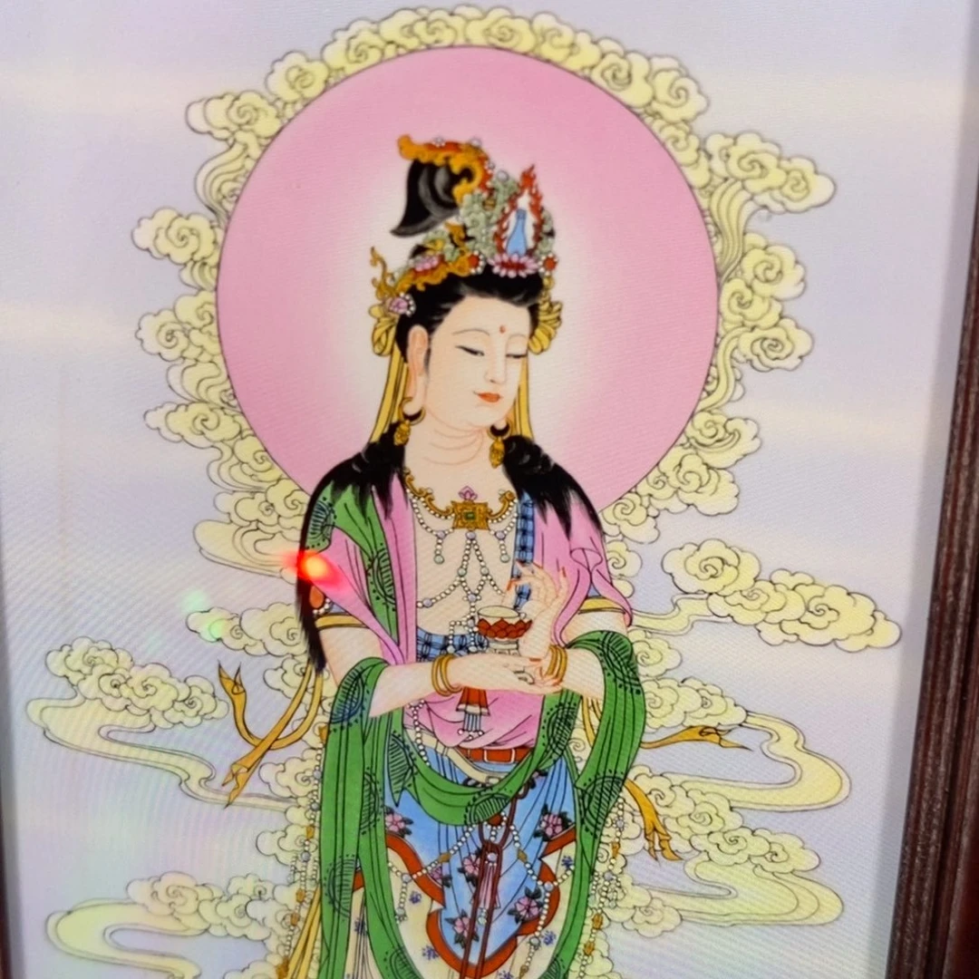 瓷片上**水景德镇瓷板画柴窑烧制