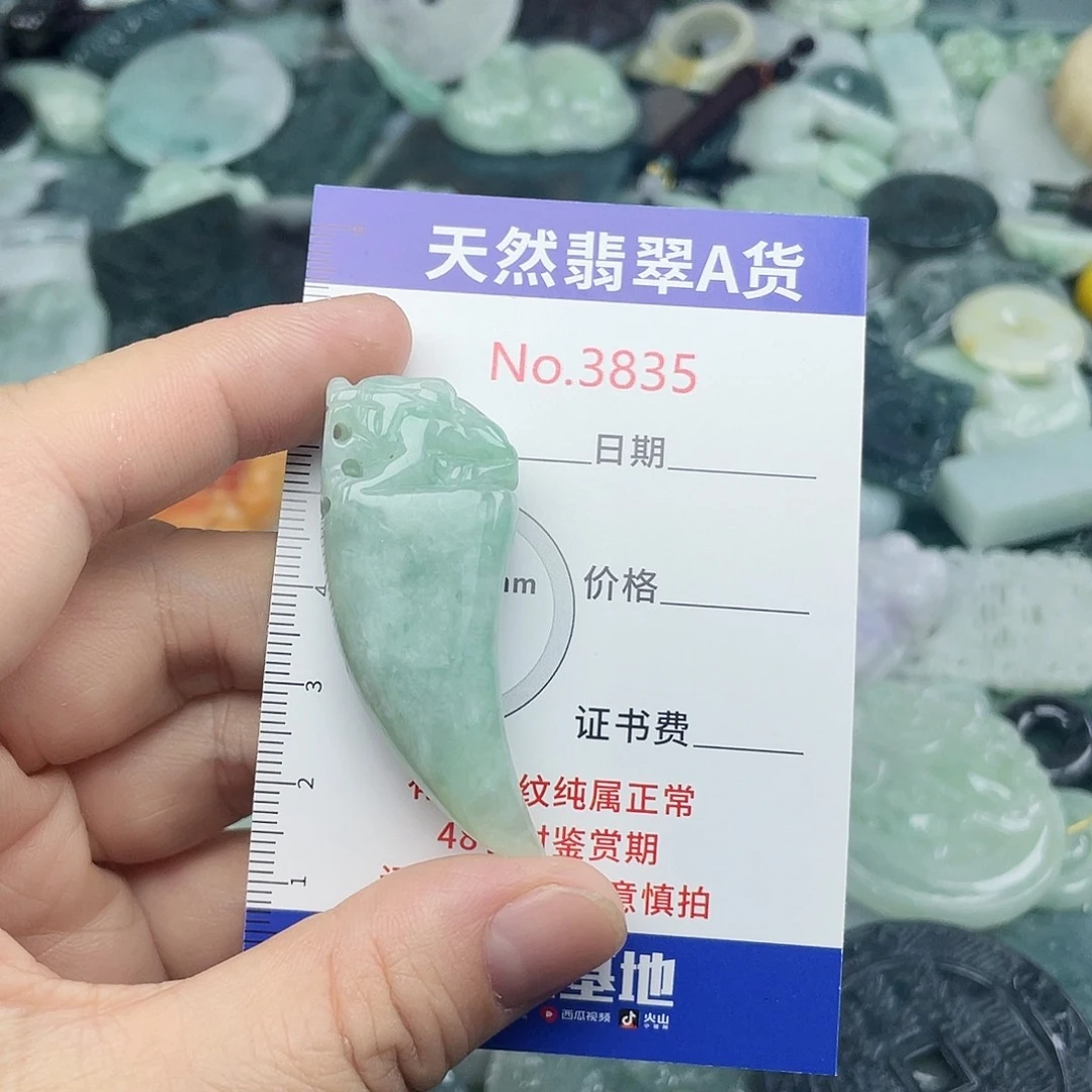 翡翠未镶嵌挂件3835