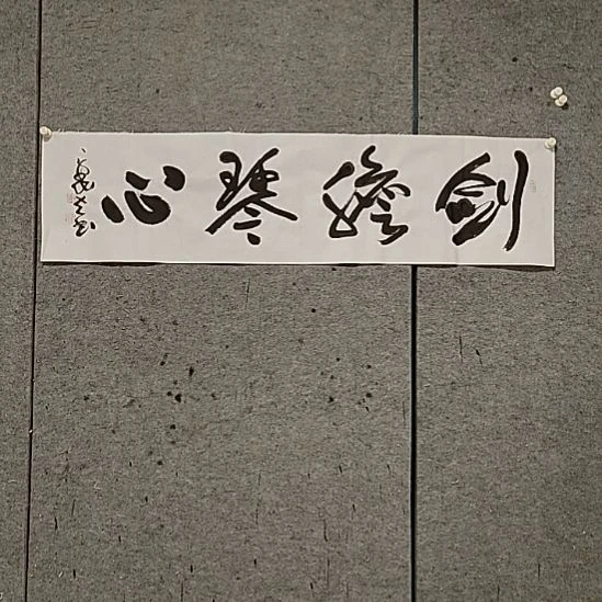 书法宋秉民。剑胆琴心