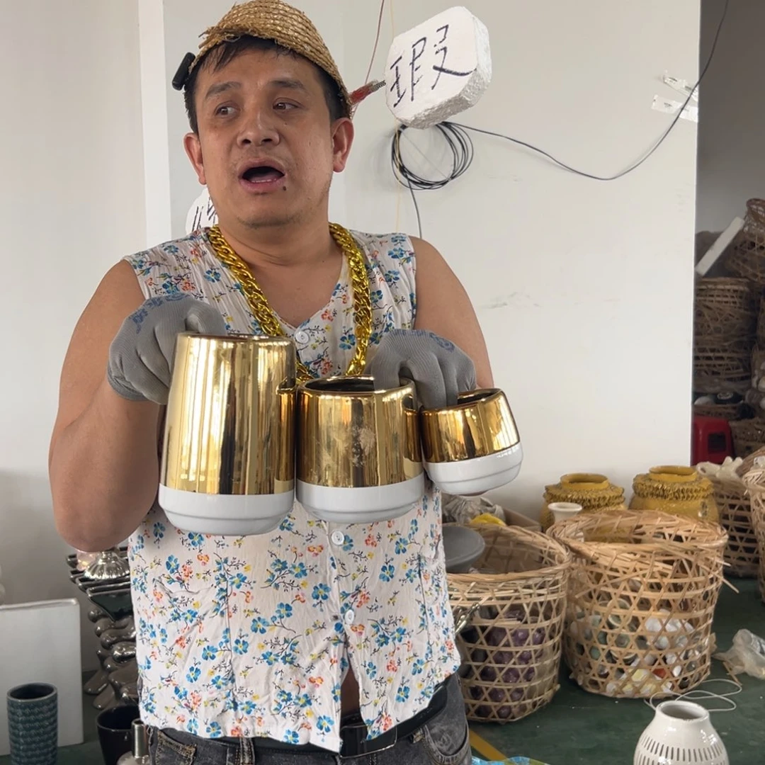 摆件77 号高中低温陶瓷工艺瓶（部分微瑕）