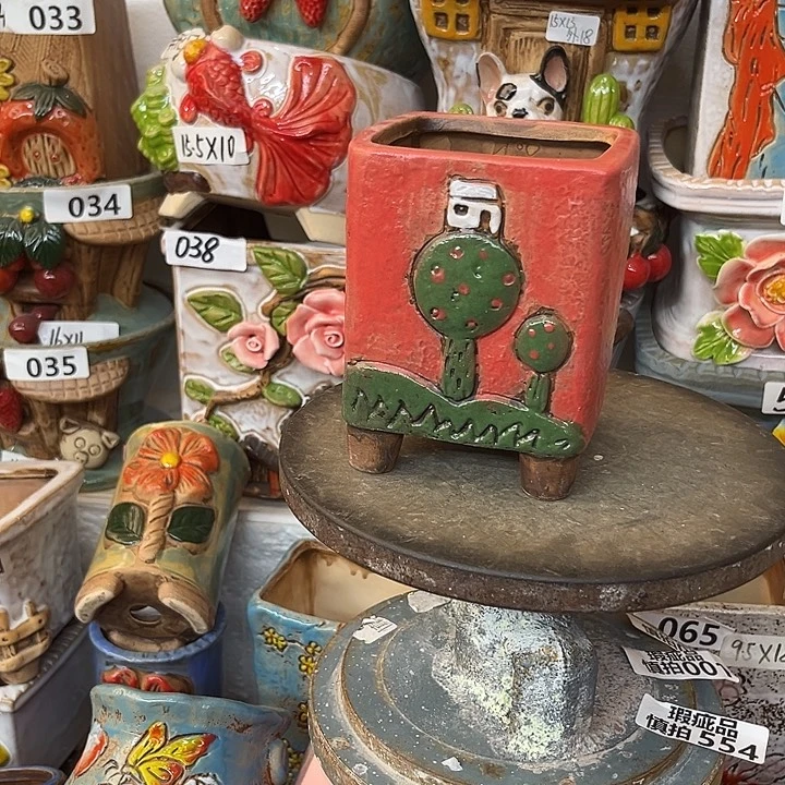 粗陶材质多肉花盆