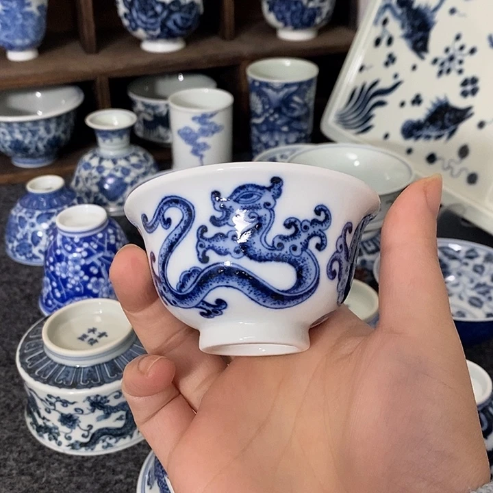 瓷【知还窑】螭龙小压手