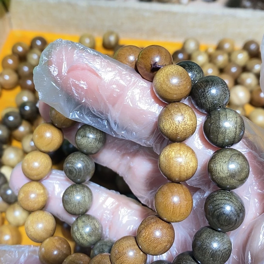 金丝楠雄*哥小叶1.2手串2个