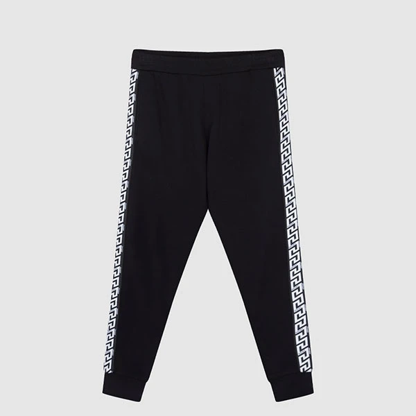 VERSACE范思哲侧边回纹logo印花男长裤休闲裤10121761A088211B000