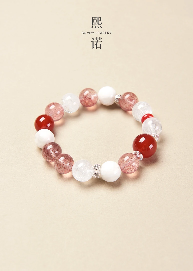 懒猫nono│Saynono 奶油泡芙_草莓晶手串(多样性发其一)