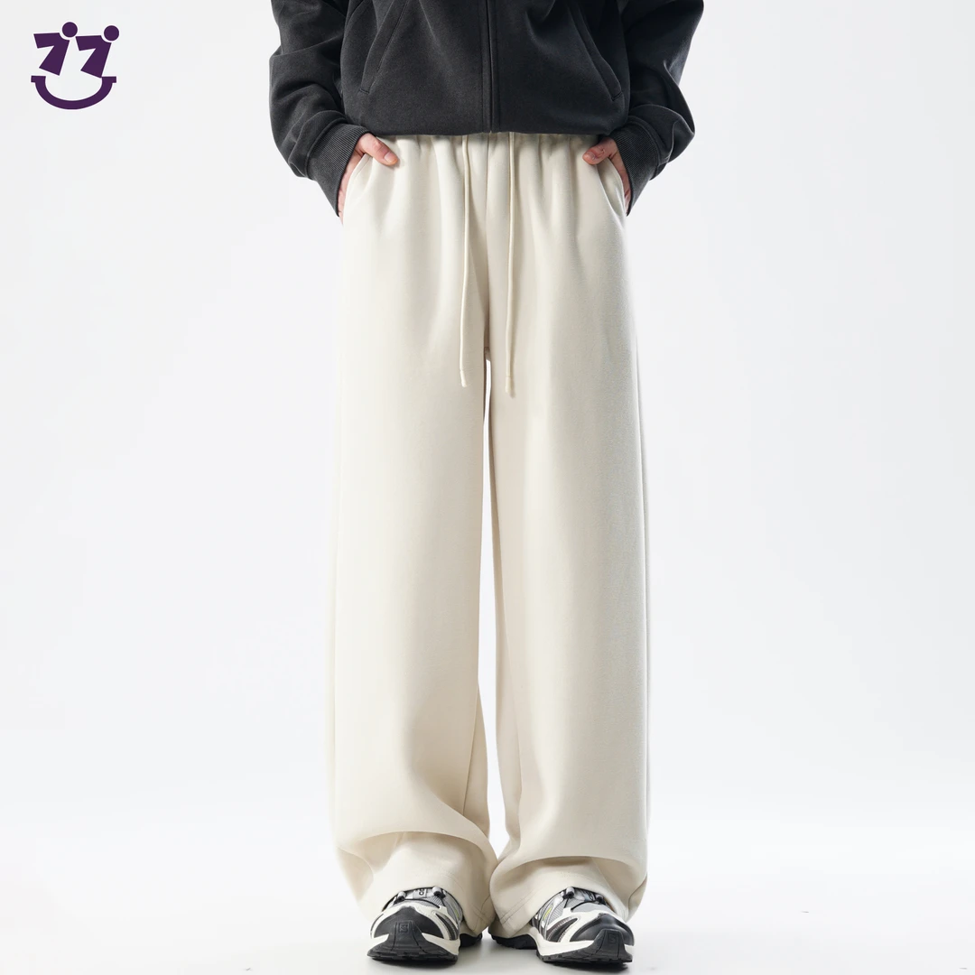 7ii7【梧桐裤】高腰宽松松紧阔腿休闲卫裤P005
