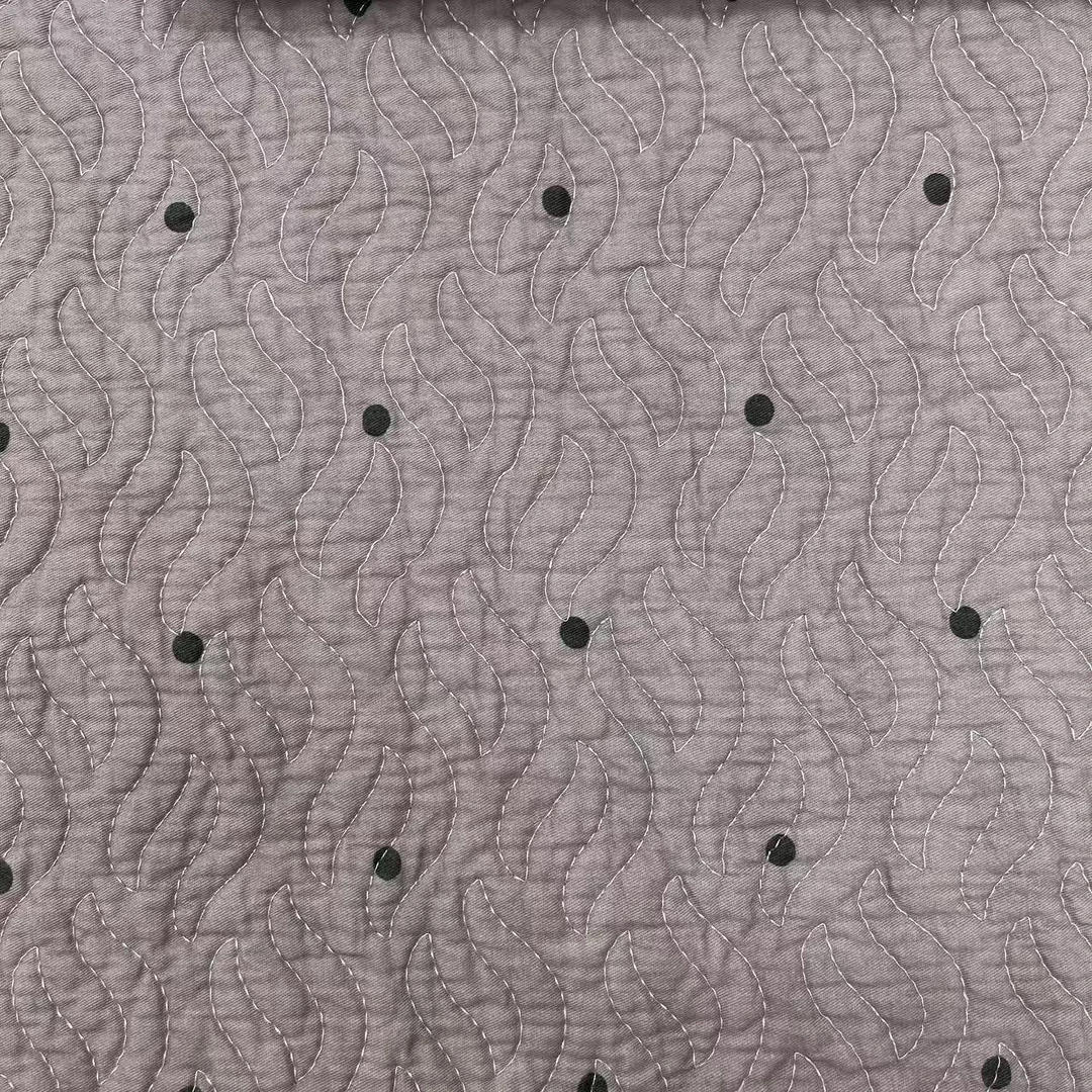 【绒兰】90*210韩式里外全棉水洗绗缝夹棉多功能床垫床盖69 紫色点