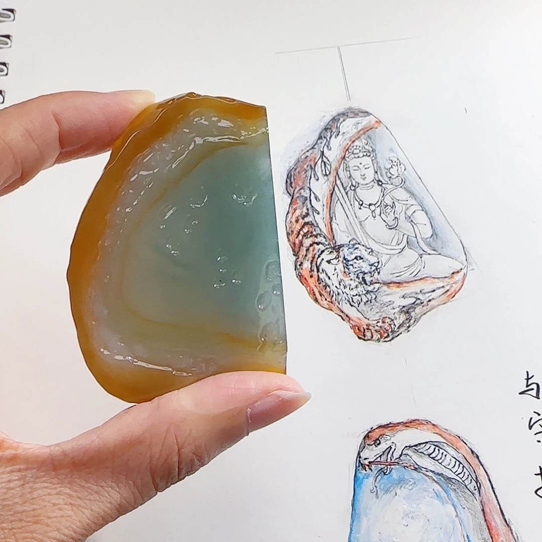 定制翡翠未镶嵌缅甸翡翠挂件