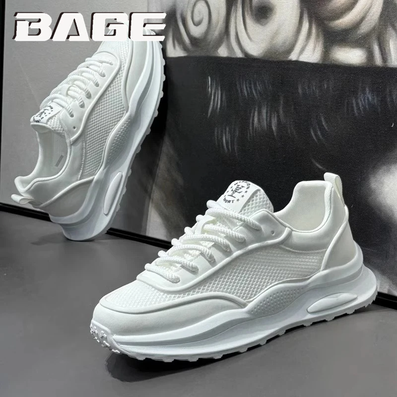 八哥小白男鞋冬季网面透气跑步男士休闲百搭增高阿甘运动老爹潮鞋