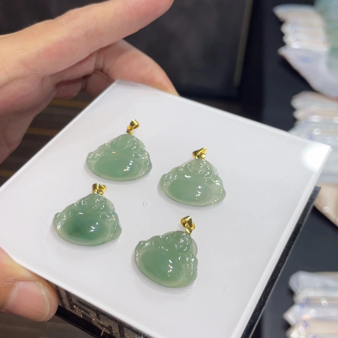 翡翠未镶嵌颈饰纯天然缅甸a货翡翠佛公