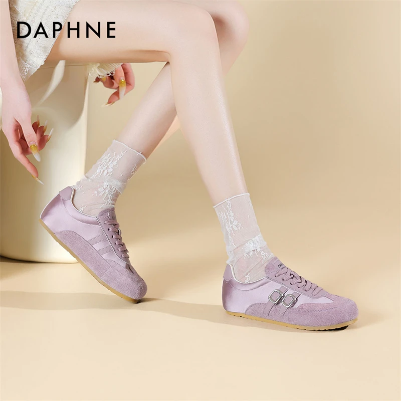 达芙妮网红爆款德训鞋女款2025夏季新款轻便阿甘鞋运动芭蕾风板鞋