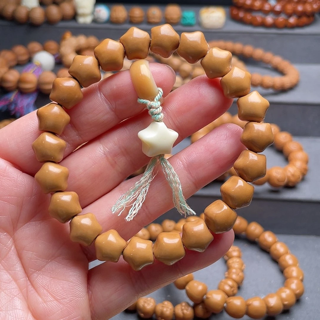 猴头核桃吊坠许愿星星