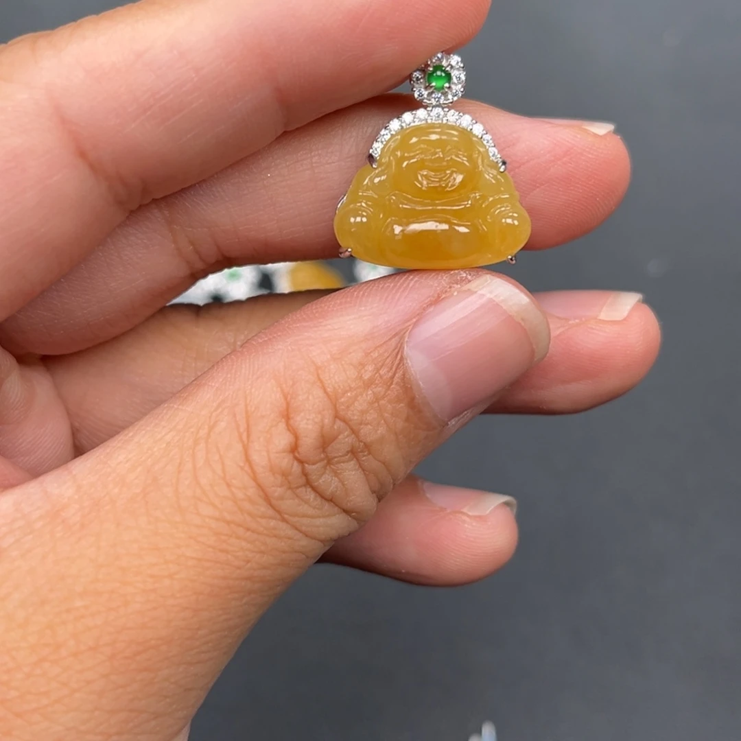 翡翠银S925镶嵌吊坠(不含链)