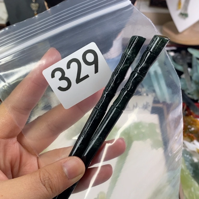 【闪购商品】岫玉发饰未镶嵌月****?