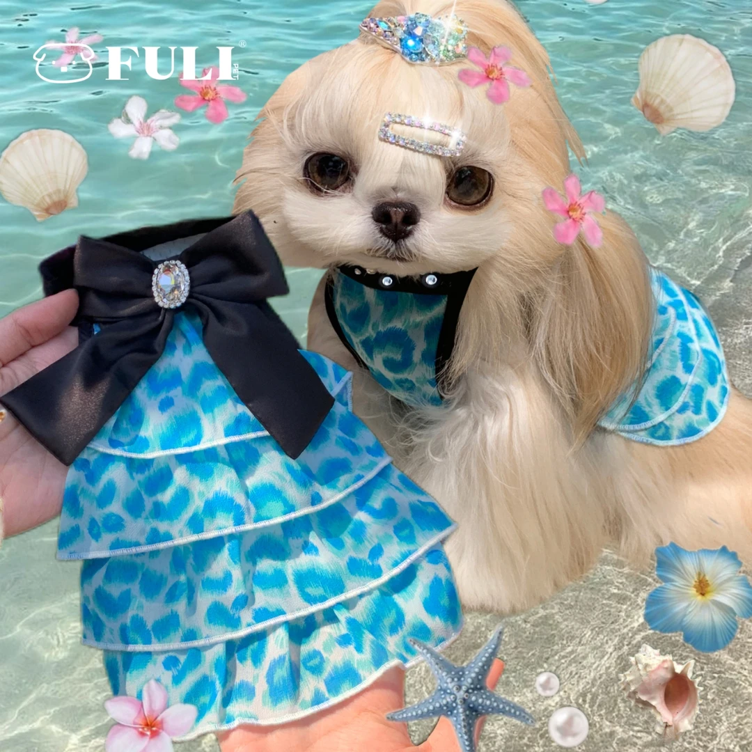 FULIPET夏威夷海滩-度假裙假日系列西施犬马尔济斯比熊雪纳瑞