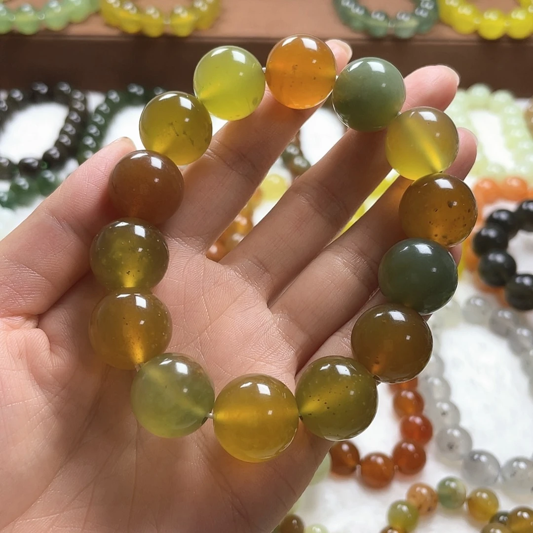 芋***蘸未镶嵌蛇纹石玉手串