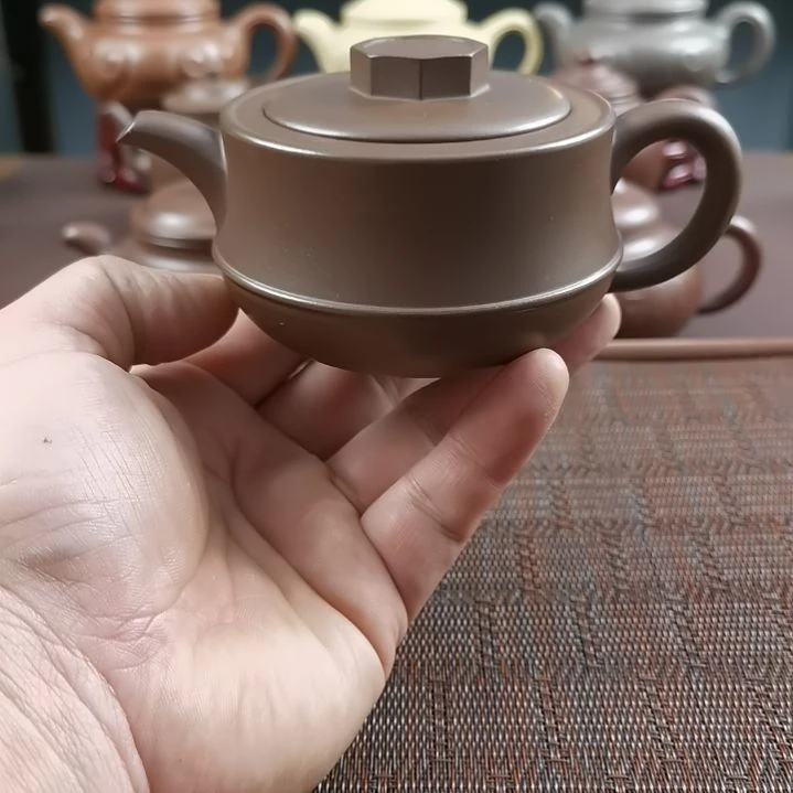 茶壶紫砂紫泥巨轮200CC