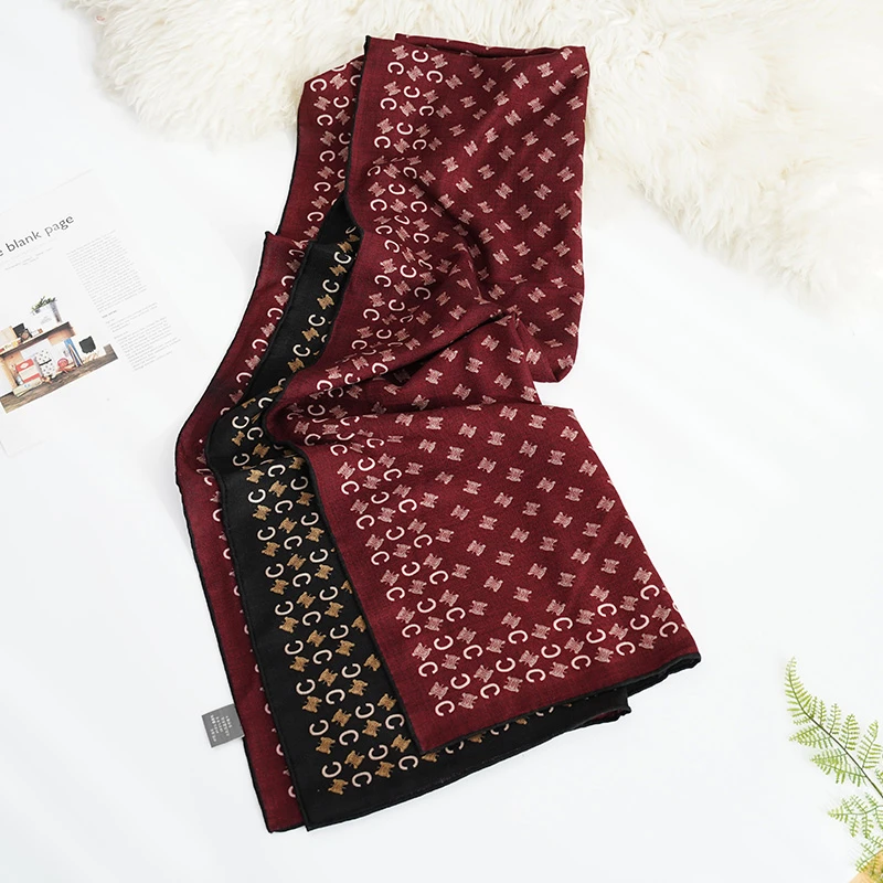 高级凯旋门丝毛长巾女士丝巾（241914）20573