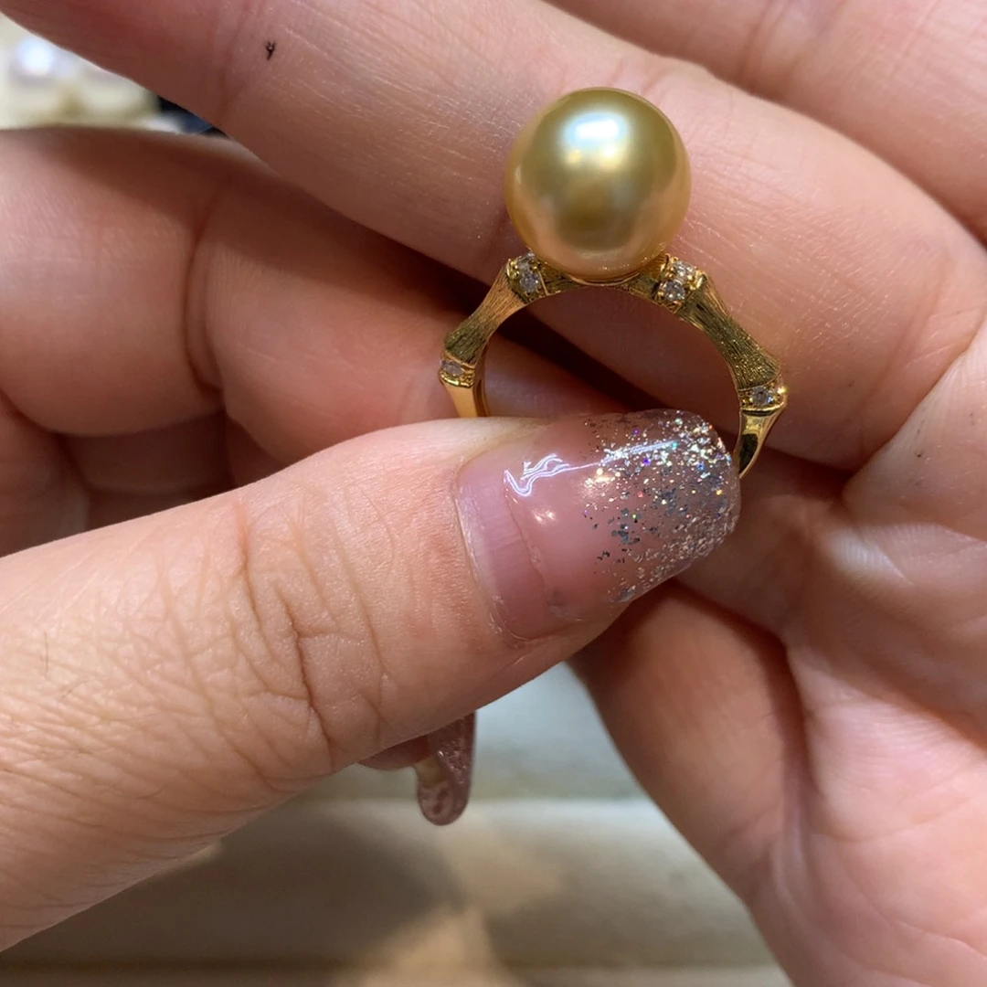 海水珍珠戒指银S925镶嵌