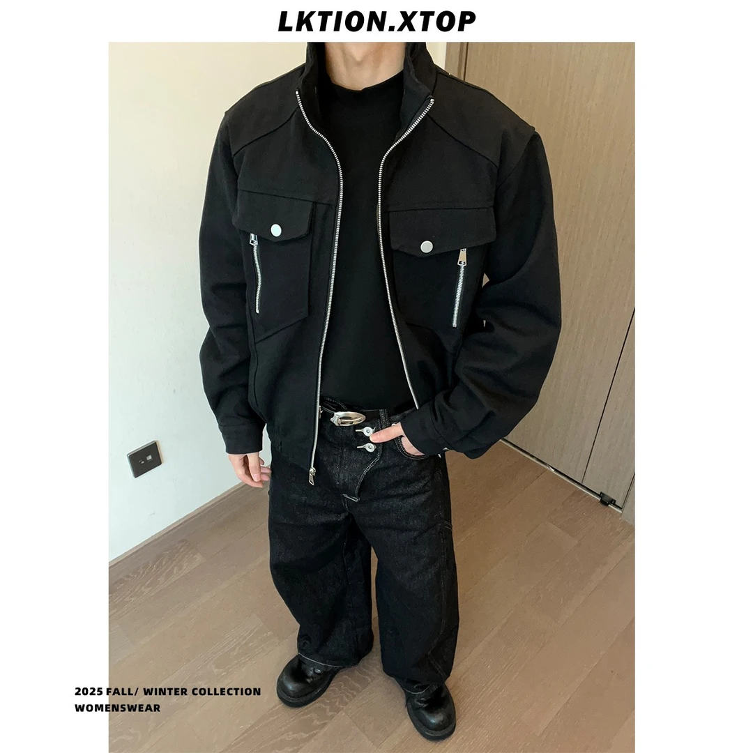 LK正品 座山蟒痞帅CityBoy外套夹克百搭小众高级男士短款