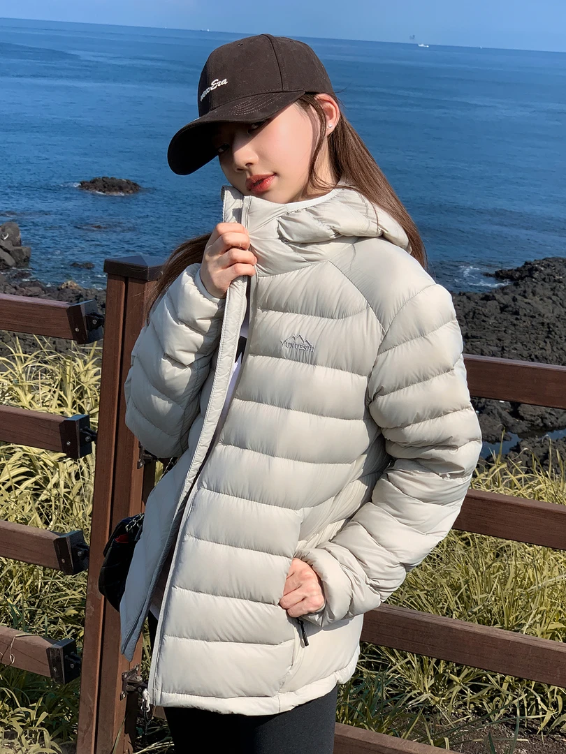 冬季新款情侣棉服女短款小个子轻薄连帽棉衣休闲显瘦棉袄外套喜乐