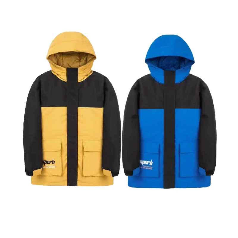 130-175码橙子家棉服冲锋衣春秋男童保暖抗风梭织夹棉外套