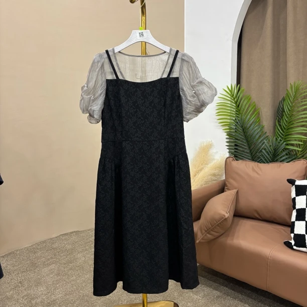 【HQ169】妈妈连衣裙女夏季新款高档品牌高端奢华时尚洋气连衣裙